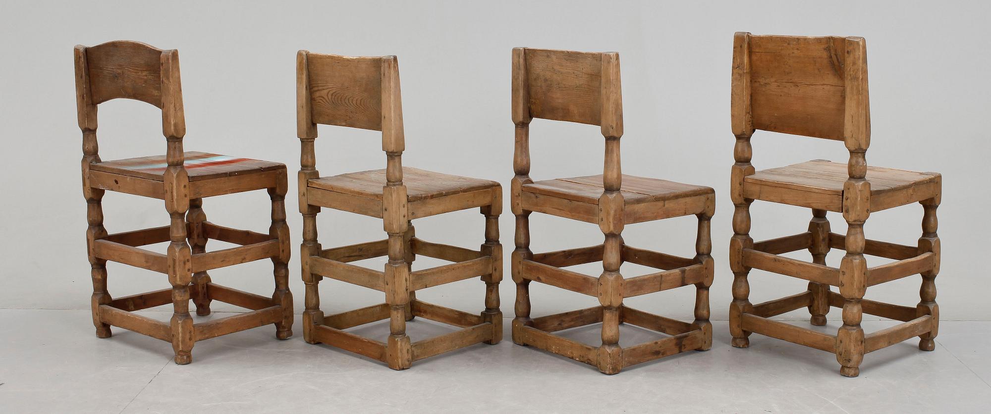 STOLAR, 4st, barock, 1700-tal.