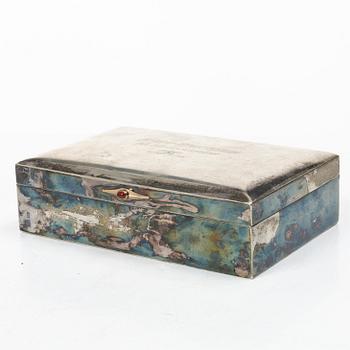 Cigarrskrin, silver, GAB, Stockholm 1928.