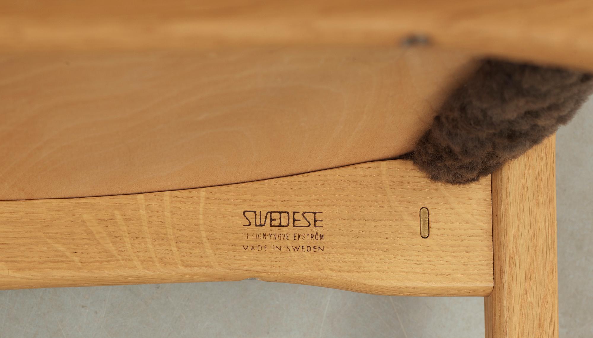 FÅTÖLJ med FOTPALL, "Lamino", Yngve Ekström, Swedese, 1900-talets andra hälft.