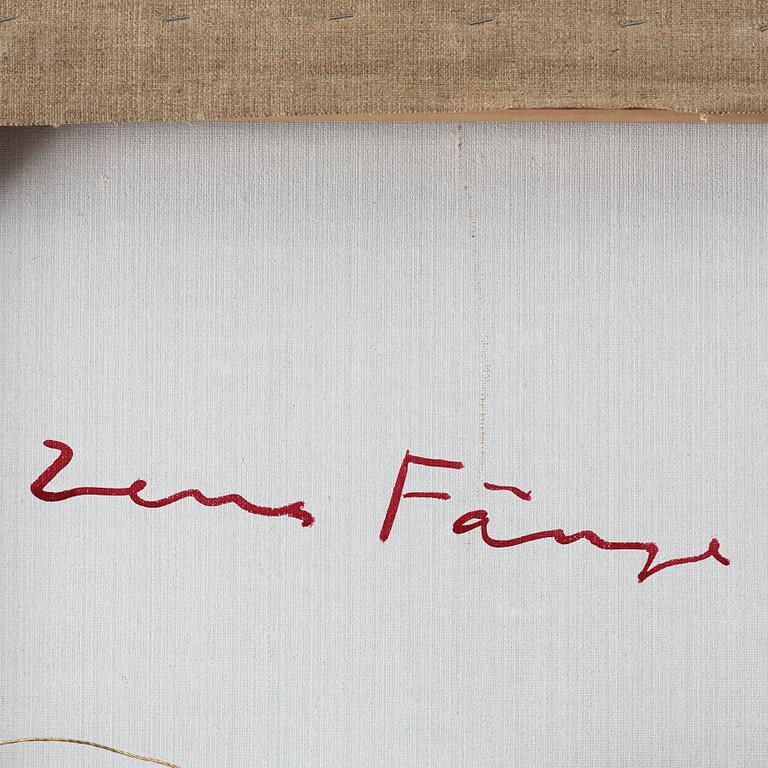 JENS FÄNGE, duk signerad och daterad a tergo.