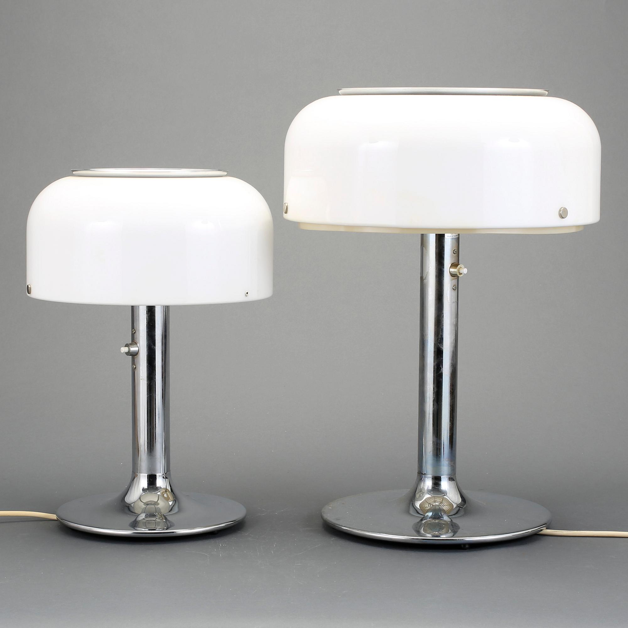 BORDSLAMPOR, 2 st, "Knubbling", Anders Pehrson, Ateljé Lyktan, Åhus, 1970-80-tal.