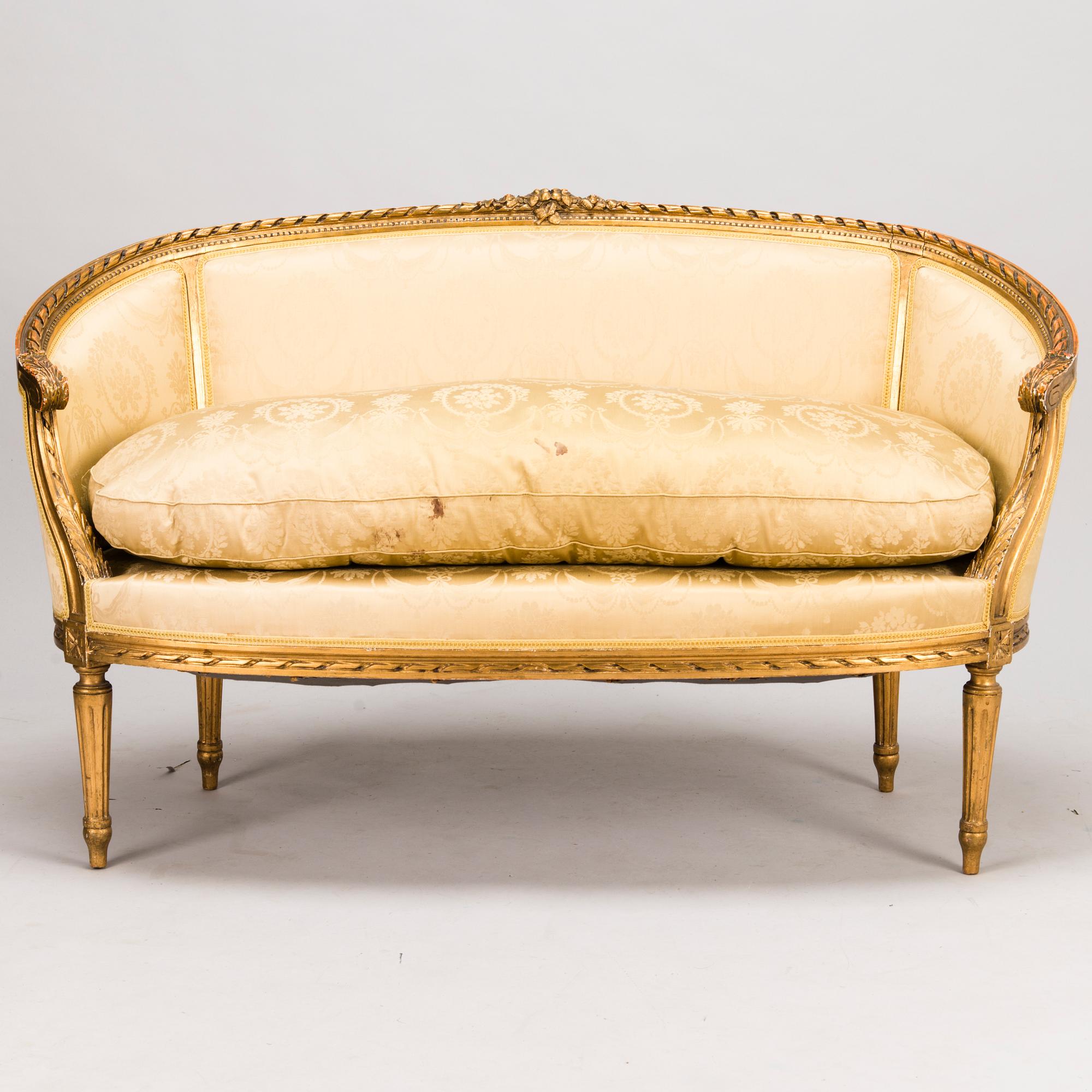 SOFFA, sk. badkarssoffa, gustaviansk stil, kring år 1900.