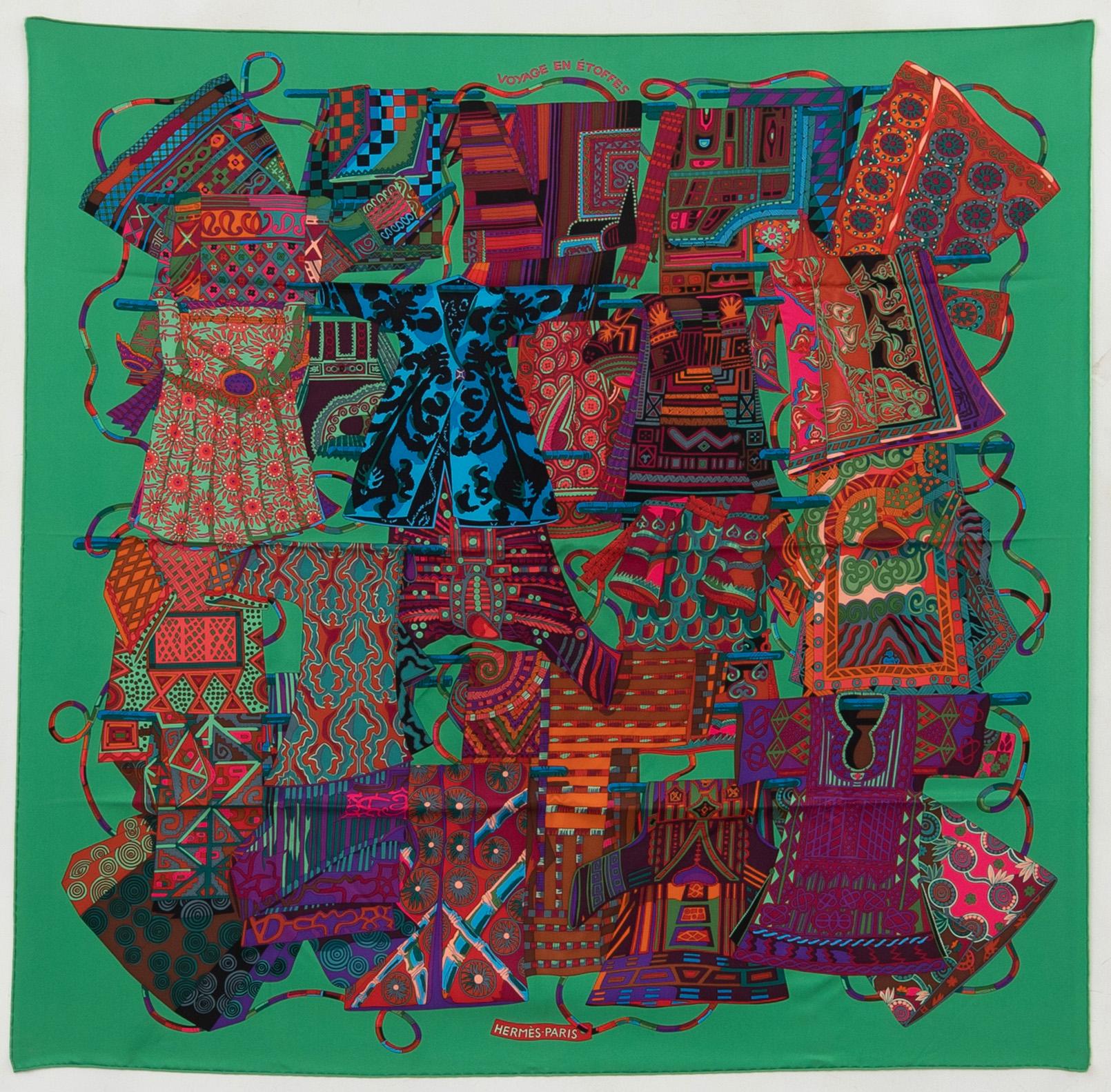 Hermès, scarf, "Voyage en Étoffes".
