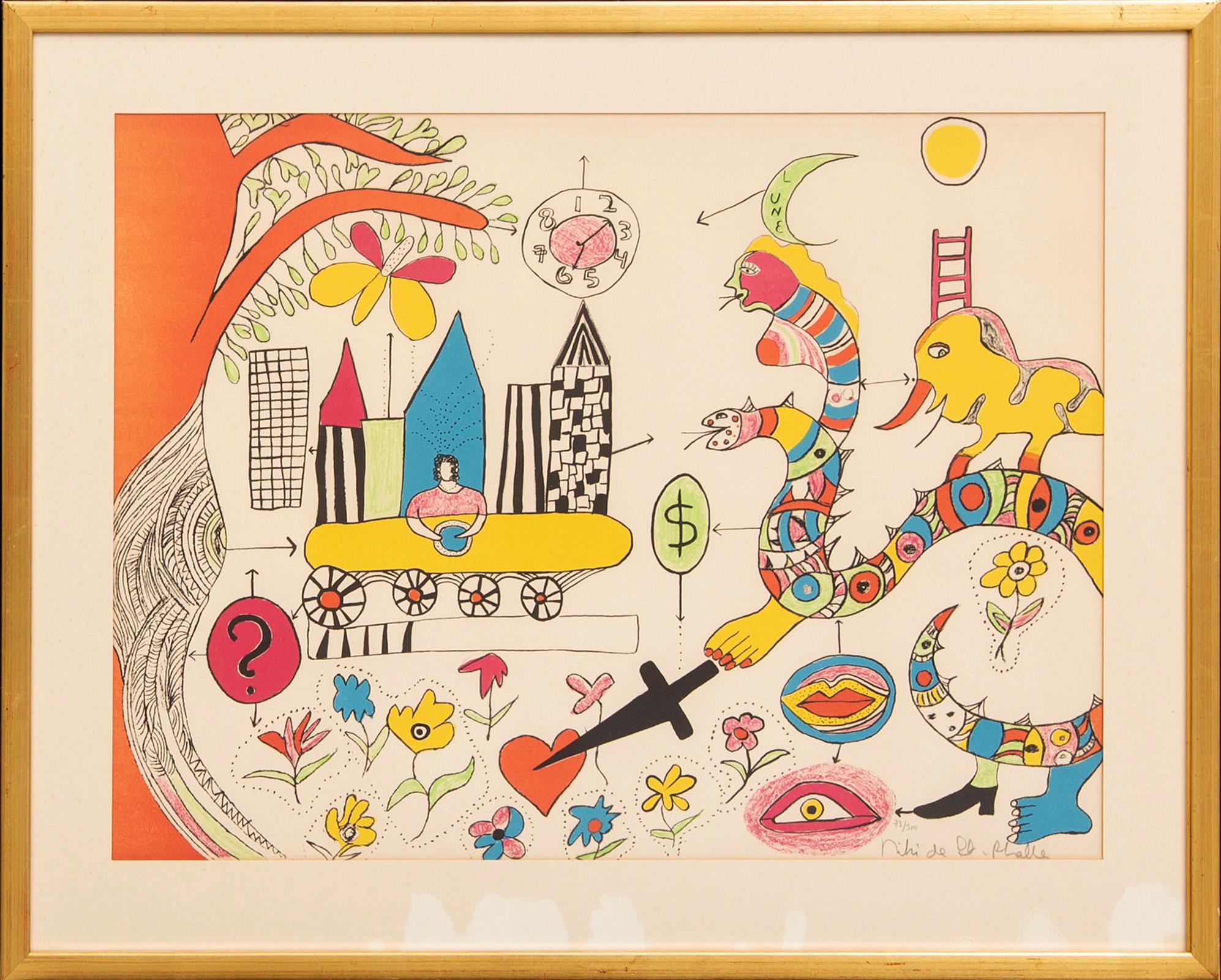 Niki de Saint Phalle, lithograph in colours signed and numbered 73/300.