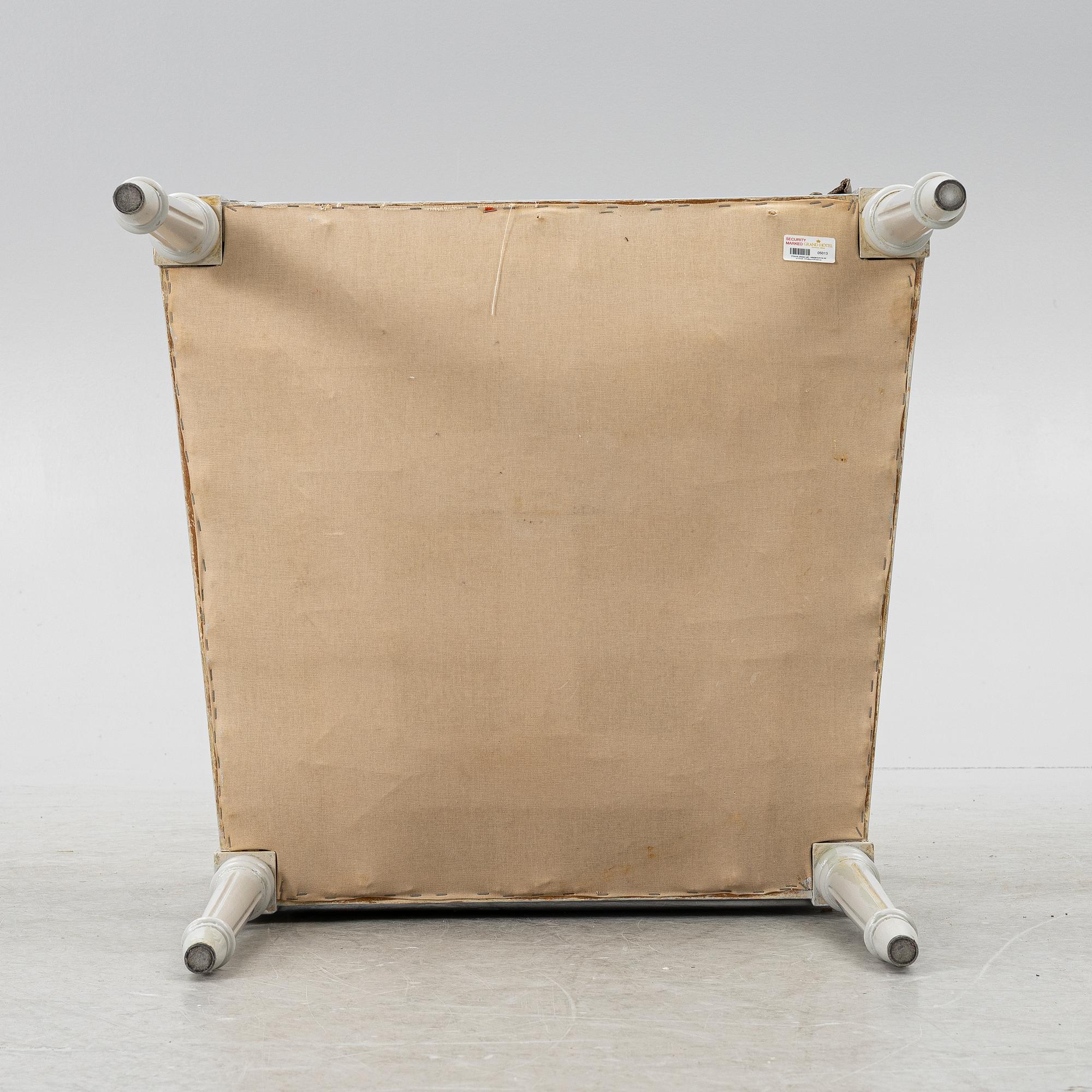 A Late Gustavian style armchair, second half of the 20th century.