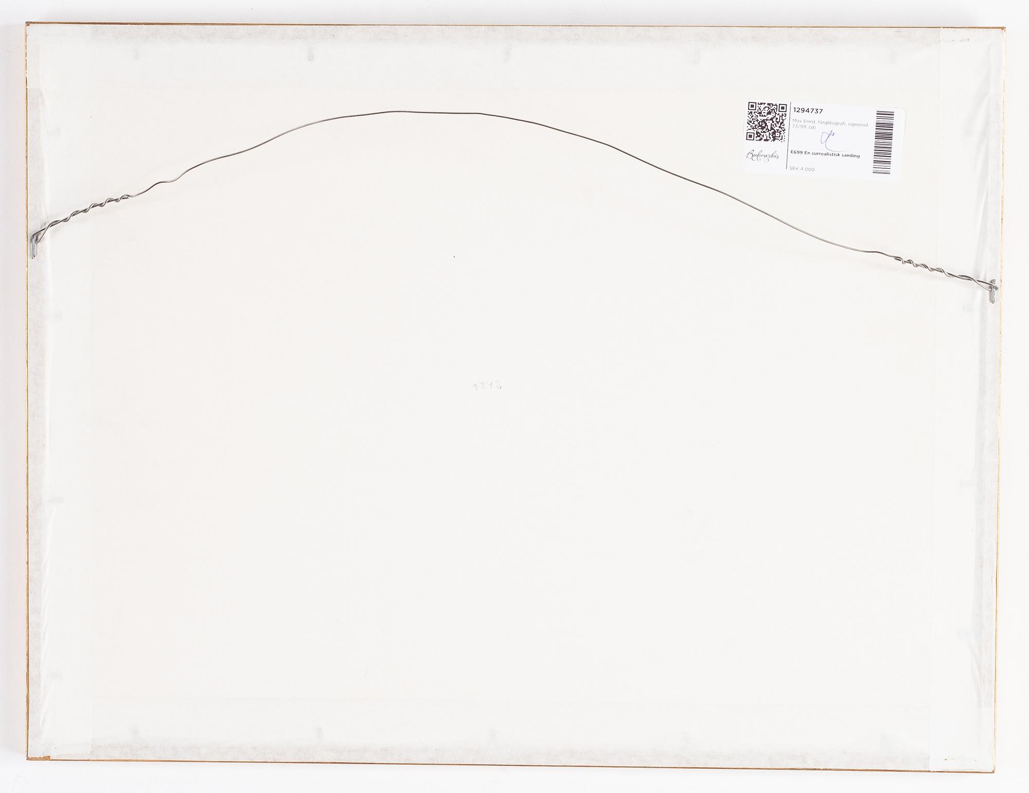Max Ernst, färglitografi, signerad 73/99.