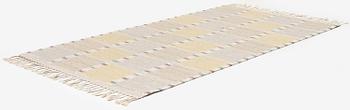 Barbro Nilsson, a 'Falurutan gul S' carpet, flat weave, c. 226 x 114 cm, signed AB MMF BN.