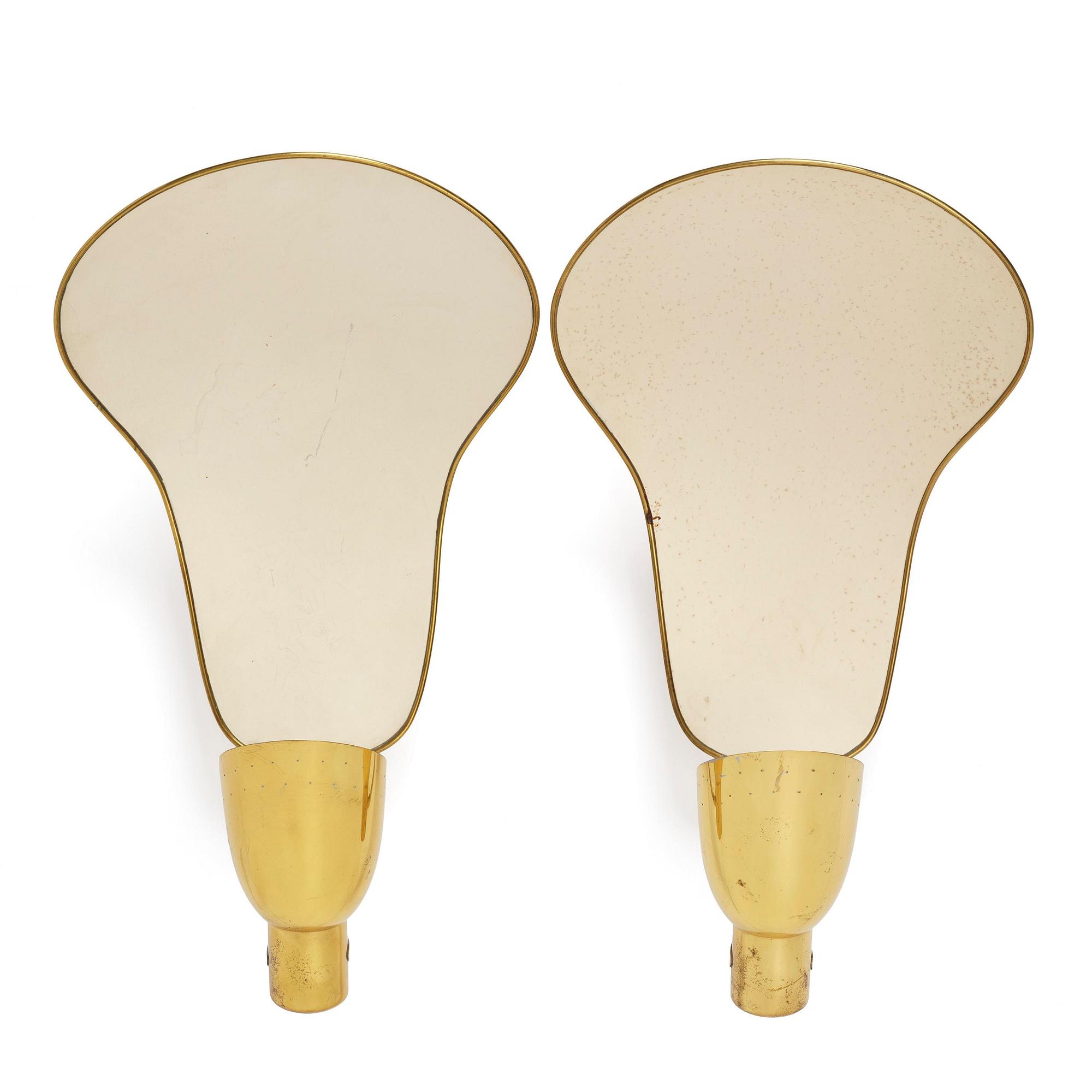 Carl-Axel Acking, a pair of wall lamps model 5029, Bröderna Malmströms Metallvarufabrik, Malmö, 1950s.