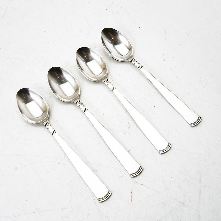 Coffee spoons, silver, 12 pcs, Rosenholm, GAB, second half of the 20th century.