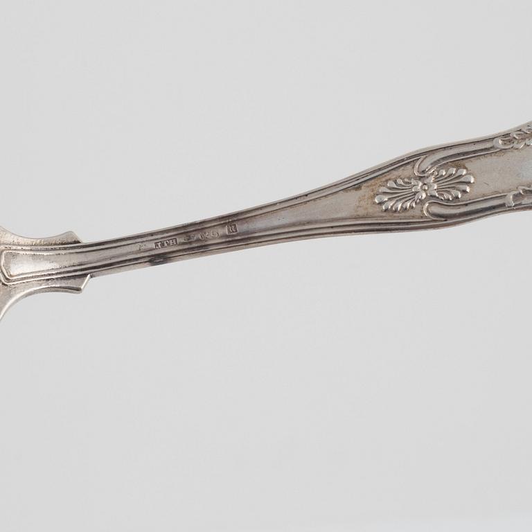 Bestick, 20 st, silver, olika modeller, bl a av Gustaf Israel Lyberg, Eksjö 1831.