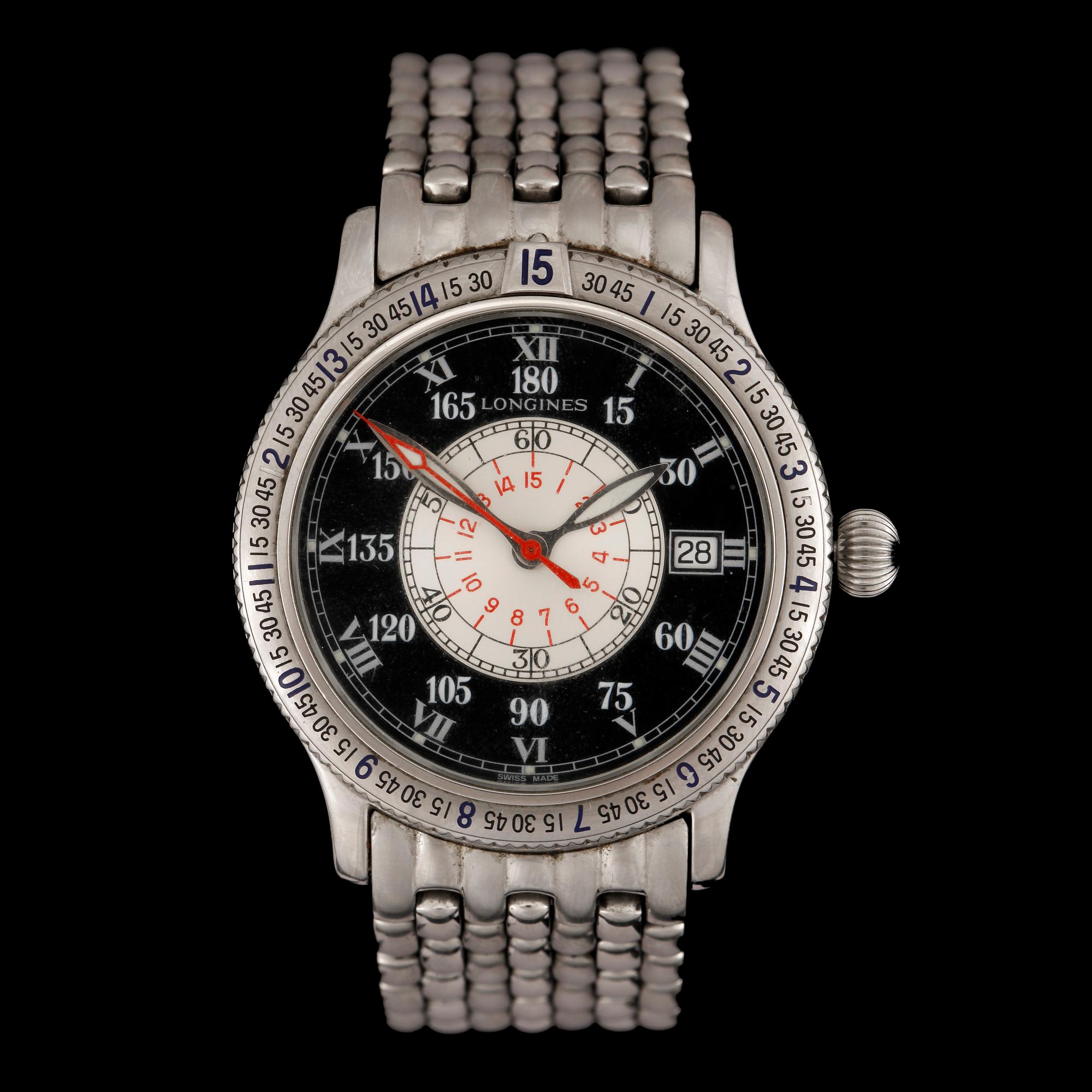 ARMBANDSUR, herr, Longines, Hour Angle, automatisk, stål.