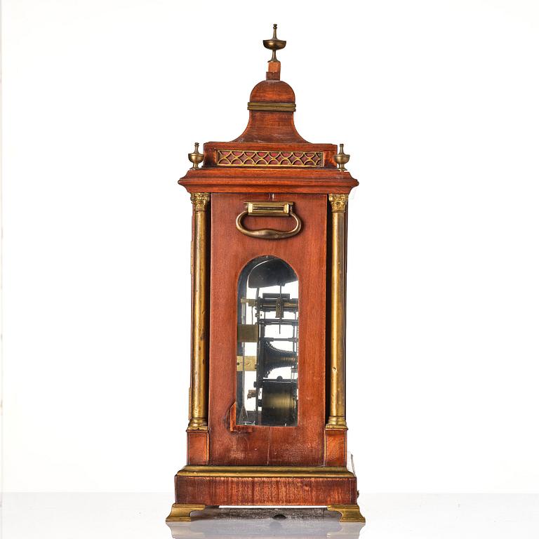 A George III mahogany and brass-mounted bracket clock marked Eardley Norton (active 1762-1794).