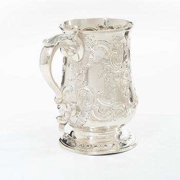 A British silver tankard, mark of John Kidder, London 1783.
