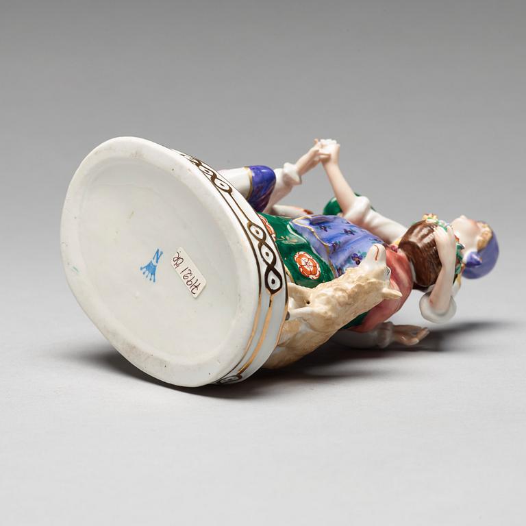 FIGURGRUPP, porslin. Neapelliknande märke, 1900-tal.