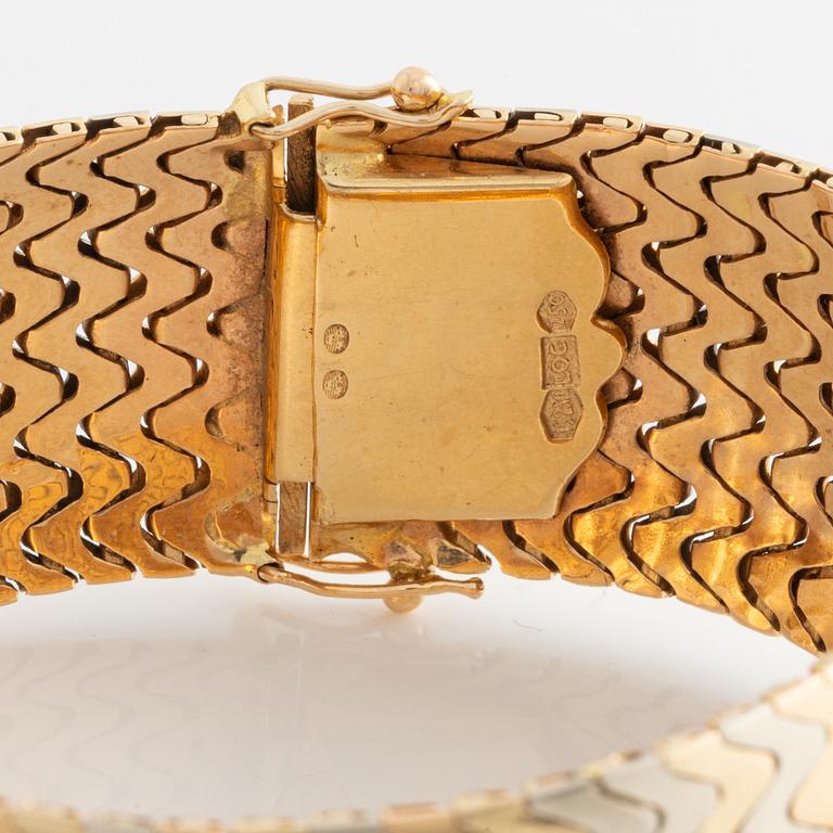 Armband, 18K trefärgat guld, Italiensk stämpel.