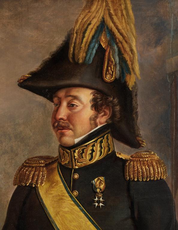 Porträtt föreställande generaladjutant  friherre ”Christer Carlsson Posse af Säby” (1776 - 1836).