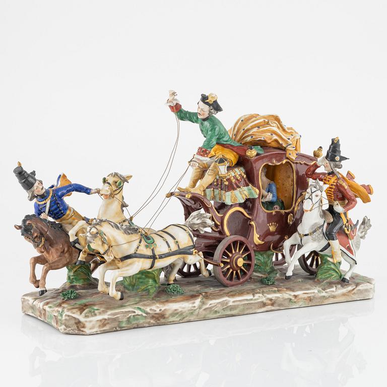 A porcelain figurine group, "Naples like mark", first half of the 20th Century.
