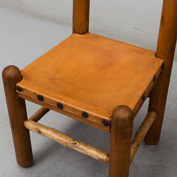 A set of four pine chairs, second half of the 20th century.