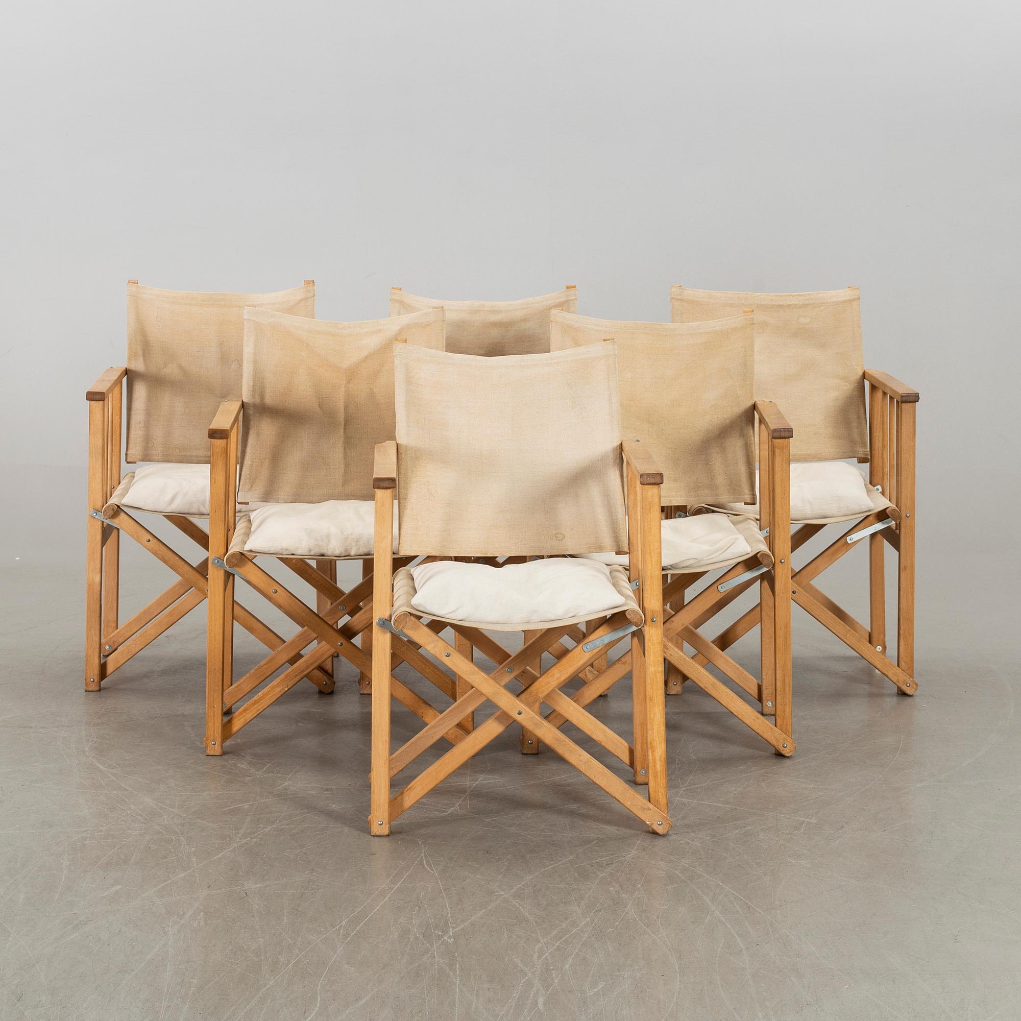 6 director chairs from Hyllinge Møbler, Danmark.