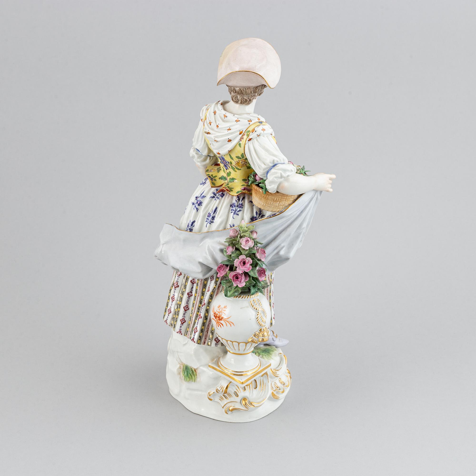 Figurin, porslin. Meissen, 1800-talets slut.