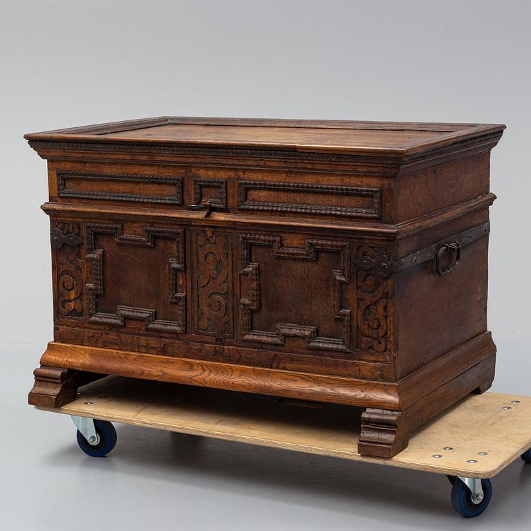 A 1700's oak chest.