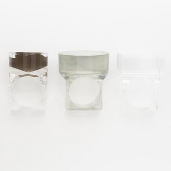 Siv Lagerström, three acrylic rings, 1970s.