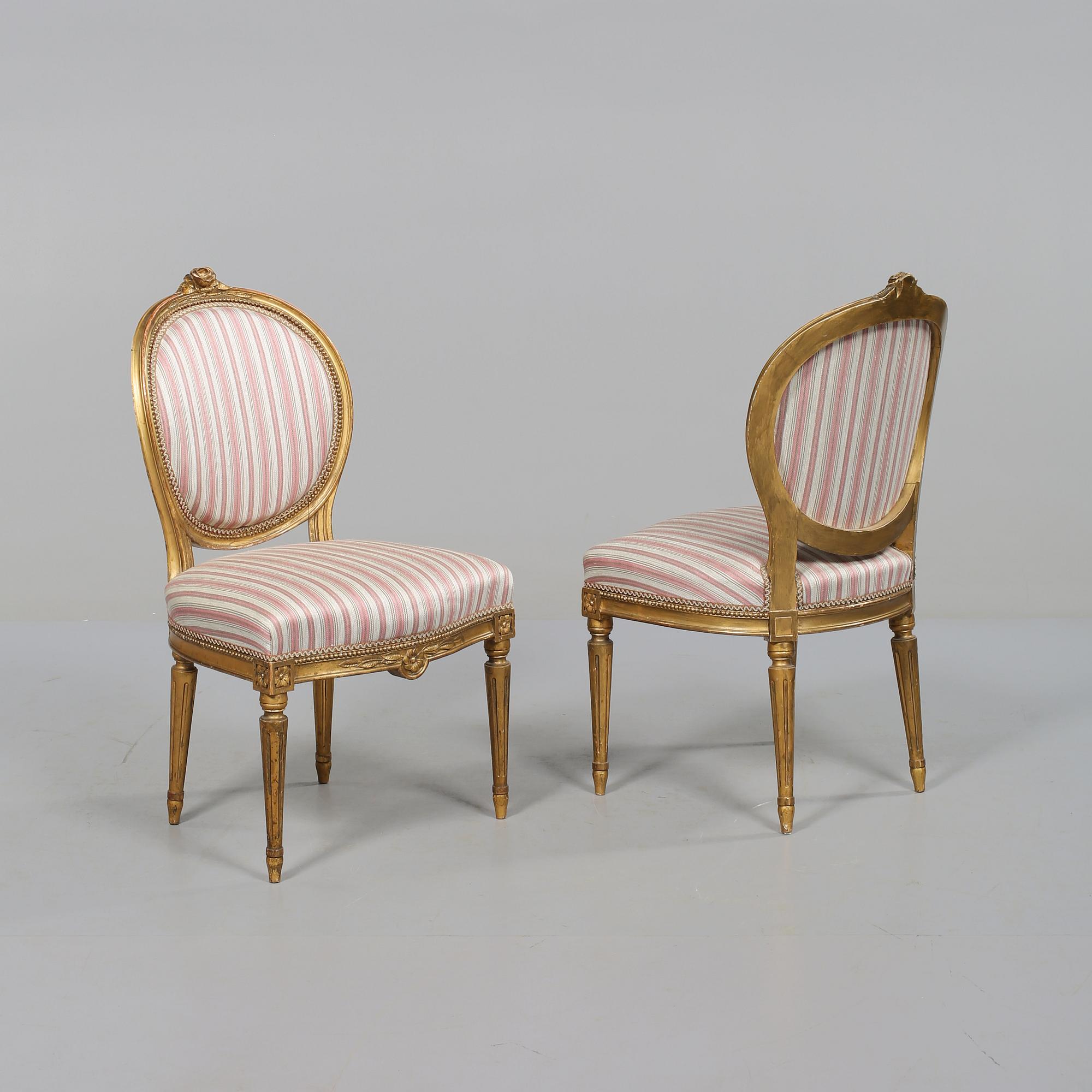 STOLAR, 4 st, gustaviansk stil, 1900-talets första hälft.
