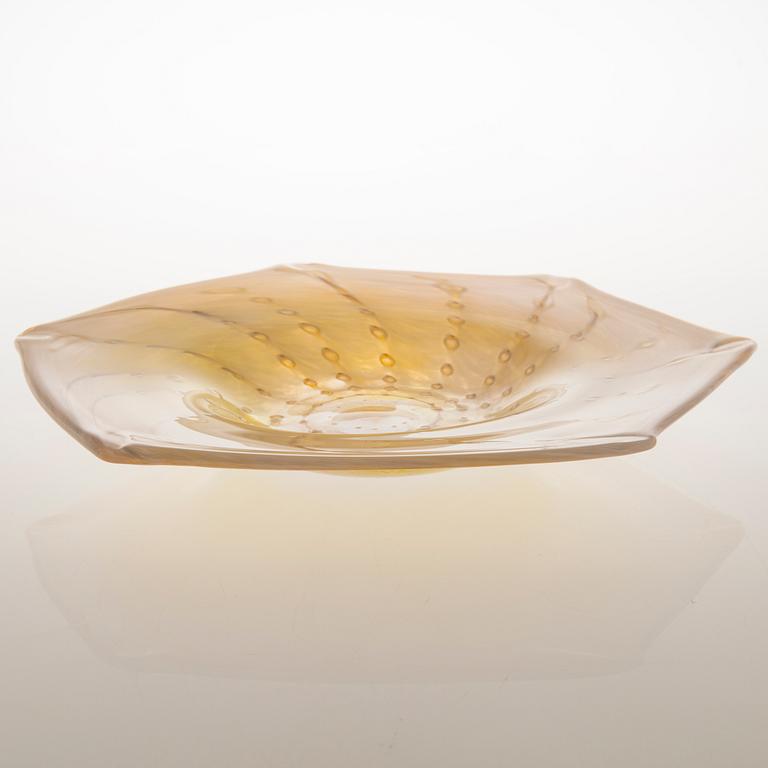 TIINA NORDSTRÖM, taidelasi, "Merikehrä", signeerattu Tiina Nordström, Iittala 1996.