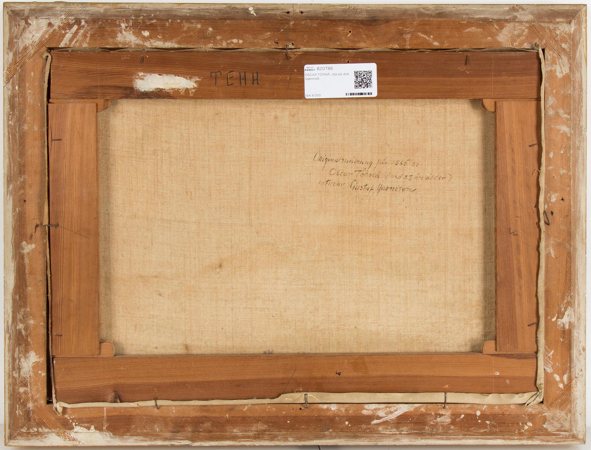 OSCAR TÖRNÅ, oil on canvas, signed.