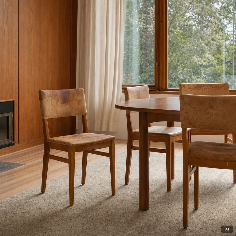 Chairs, 4 pcs, mid-20th century.