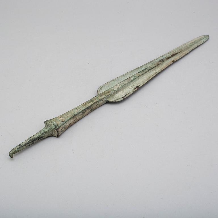 A bronze spearhead, probably Loristan around 1000 B.C.