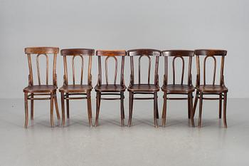 STOLAR, 6 st snarlika, bl a Thonet och Mundus, 1900-talets första hälft.
