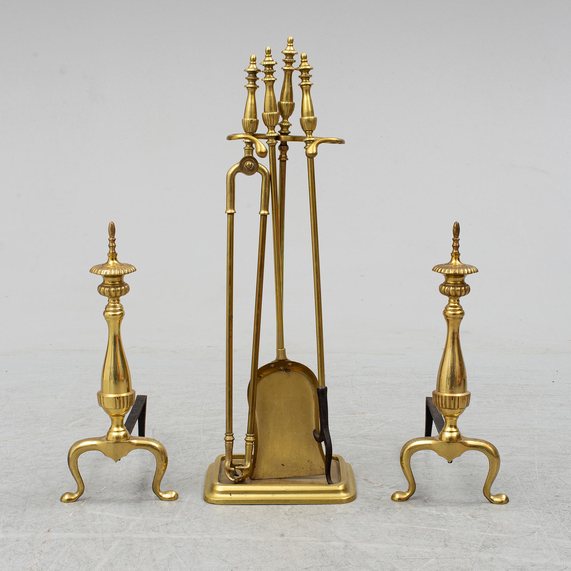 FIRE UTENSILS, 6 parts, 20th century.