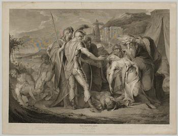 JOHN & JOSIAH BOYDELL (PUBL), Etsningar 4 st, omkring 1770-80.