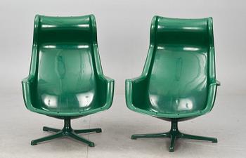 FÅTÖLJER, 2 st, "Galaxy", Alf Svensson och Yngve Sandström för DUX.