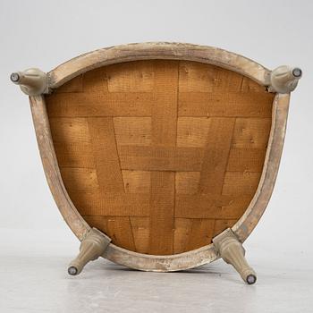 A late Gustavian open-back armchair attributed to Johan Erik Höglander (master in Stockholm 1777-1813).