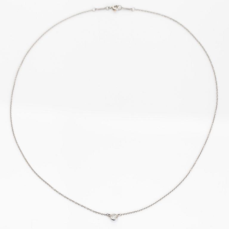 Tiffany & Co, Elsa Peretti, kaulakoru, "Diamonds by the Yard", platinaa ja timantti n 0.17 ct.