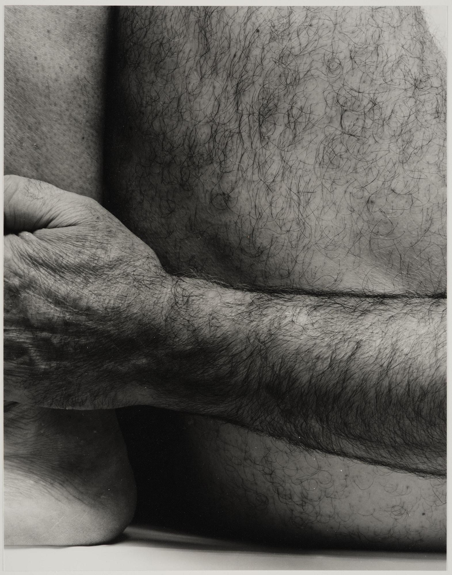 John Coplans, "Lying Figure, four panels", 1990.