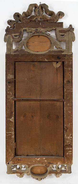 Spegel, gustaviansk, Göteborgs hallstämpel. 1700-talets slut.