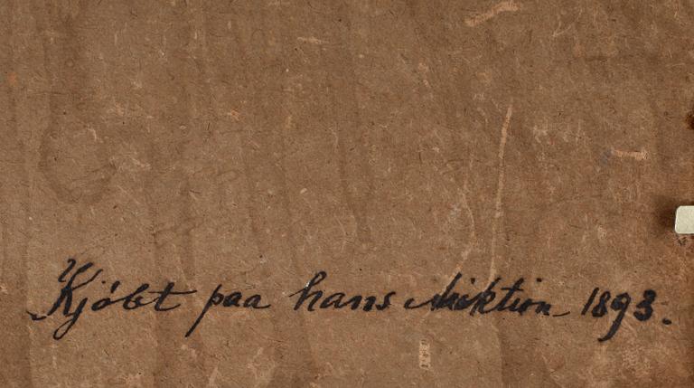EDVARD LEHMANN, tillskriven, olja på pannå.