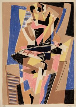 GINO SEVERINI, lithograph in colors, signed and numbered 54/95.
