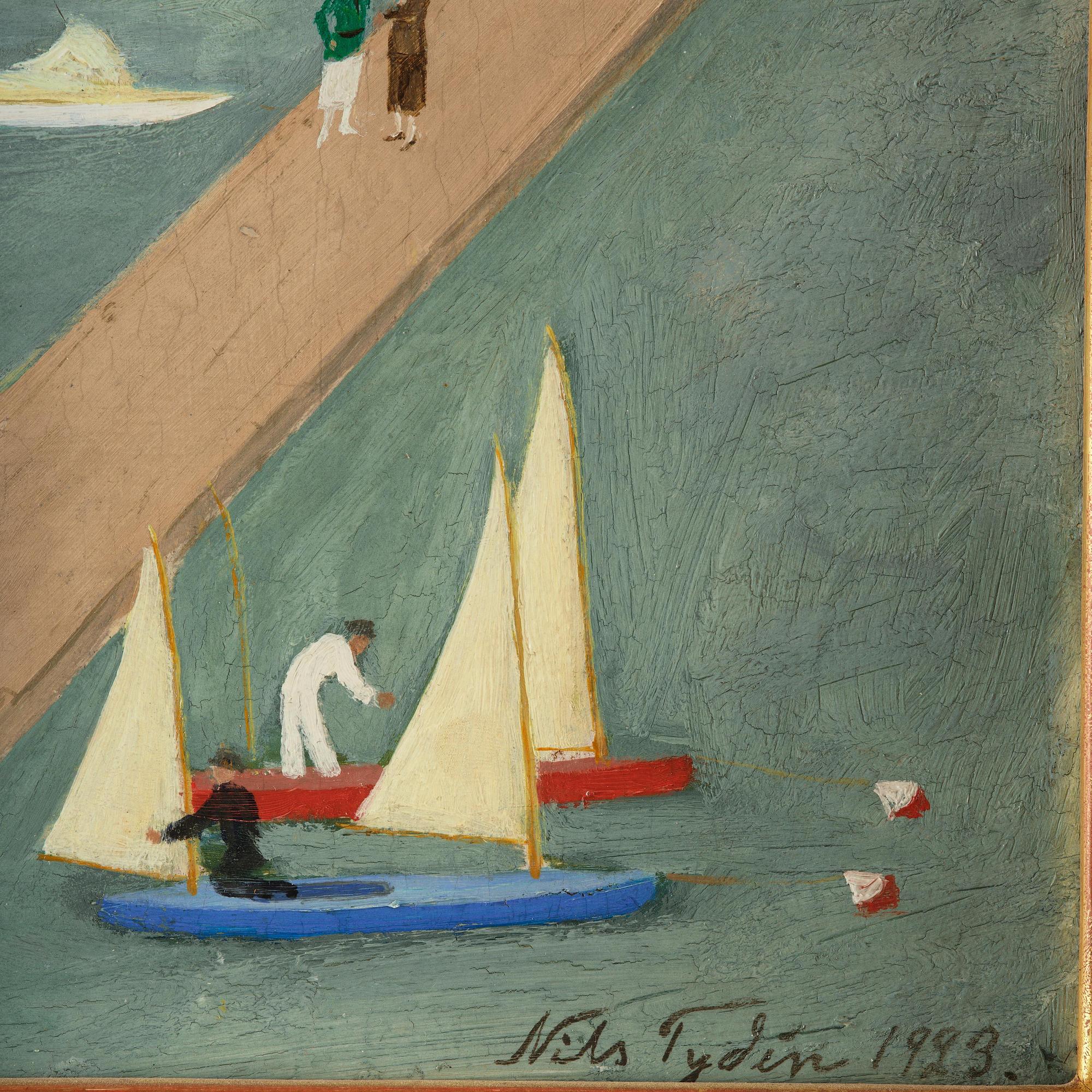 Nils Tydén, Motif from Riddarfjärden with sailing boats.