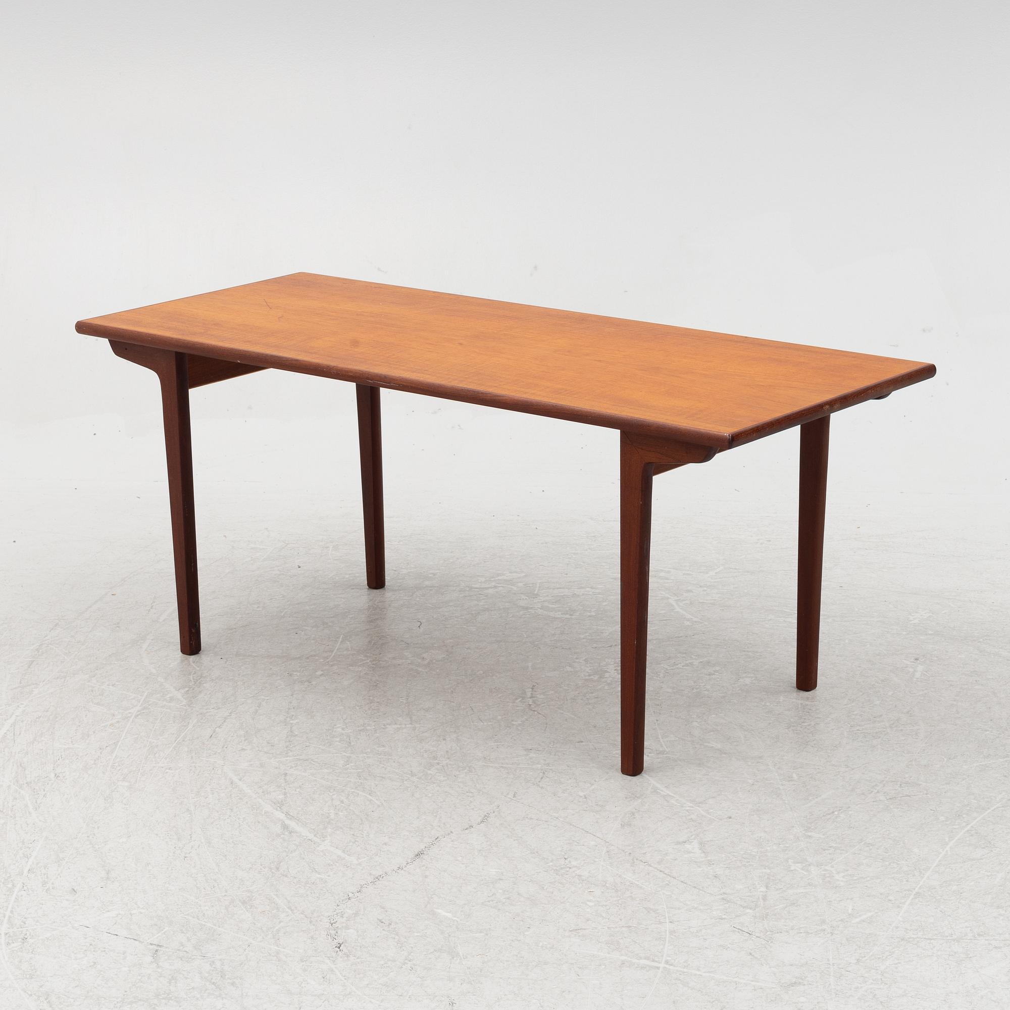 A teak coffee table and two side tables, Scandinavia, 1960's/70's.