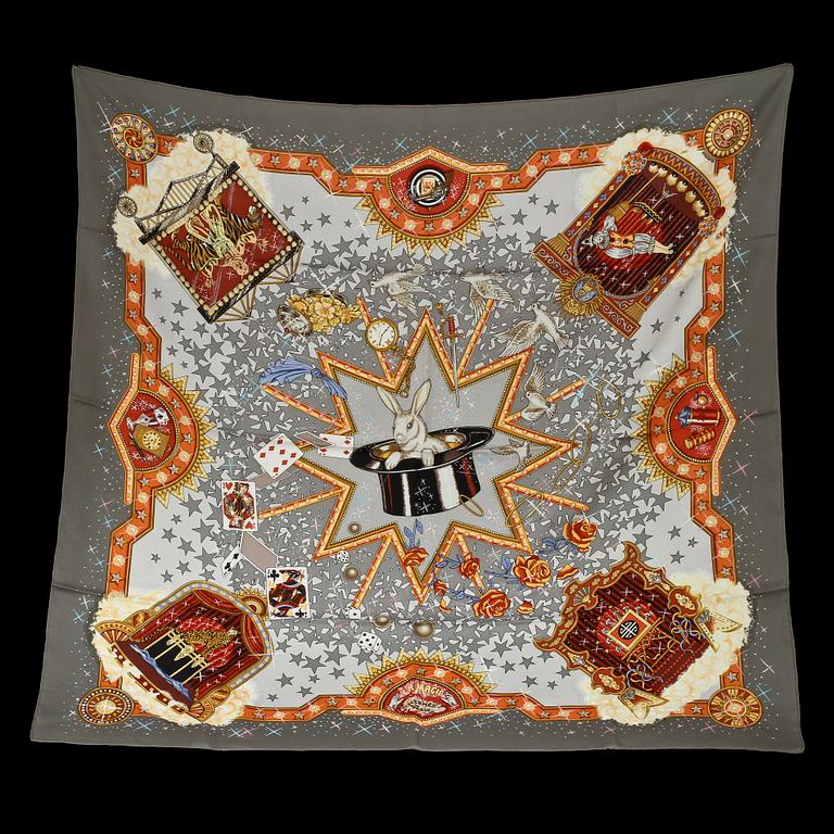 SCARF, siden, "La Magie", design Claudia Stuhlhoffer-Mayr, Hermes, formgiven 1999.