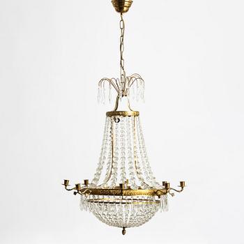 Chandelier, Empire style, mid-20th century.