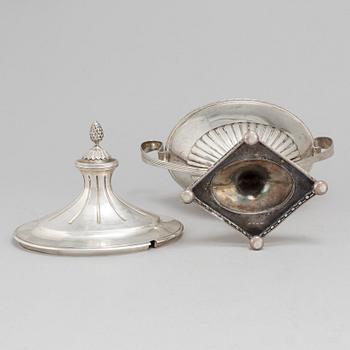 SOCKERSKÅL, silver, sengustaviansk stil, Stockholm, 1902.