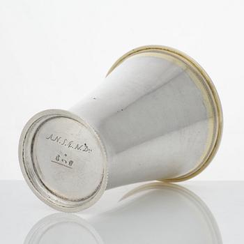 Petter Wirgman, bägare, silver, (verksam i Göteborg 1733-1739).