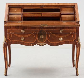 A Gustavian 18th century secretaire attributed to J. Eferberg.