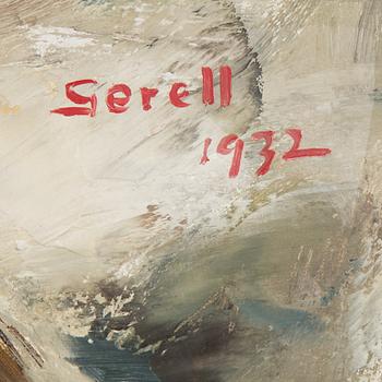 GRETA GERELL, oil on canvas, signed Gerell and dated 1932.