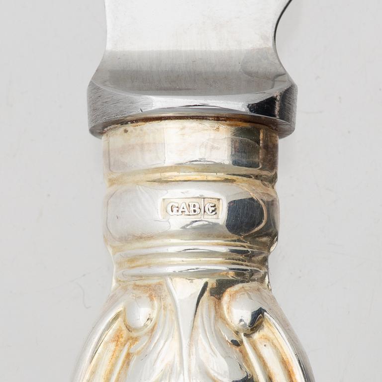 A Swedish silver cutlery set, model "Olga", GAB, Eskilstuna 1974-1981 (24 pieces).